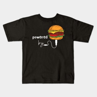 Powered by Hamburger Kids T-Shirt